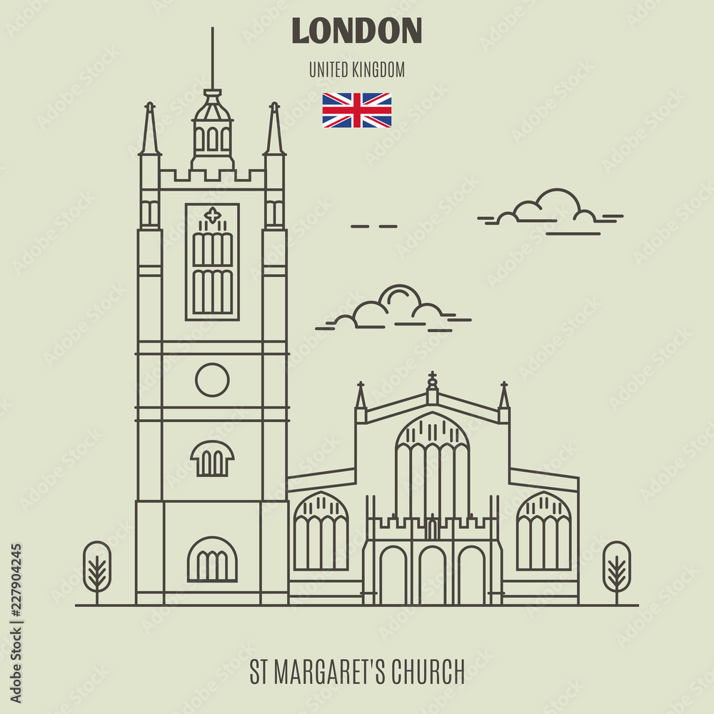 St Margaret's Church in London, UK. Landmark icon