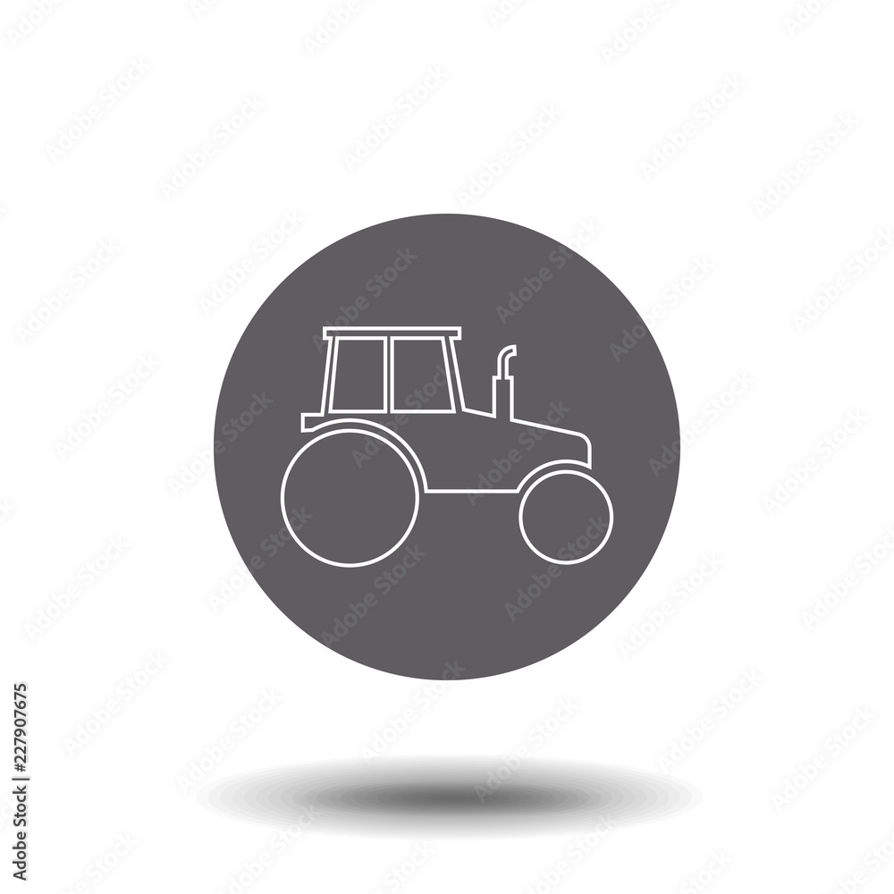 Tractor line icon. Thin line illustration for any web design. Trendy flat ui sign, graphic pictogram. Tractor line icon. Thin line illustration for any web design. Trendy flat ui sign, graphic pictogram.