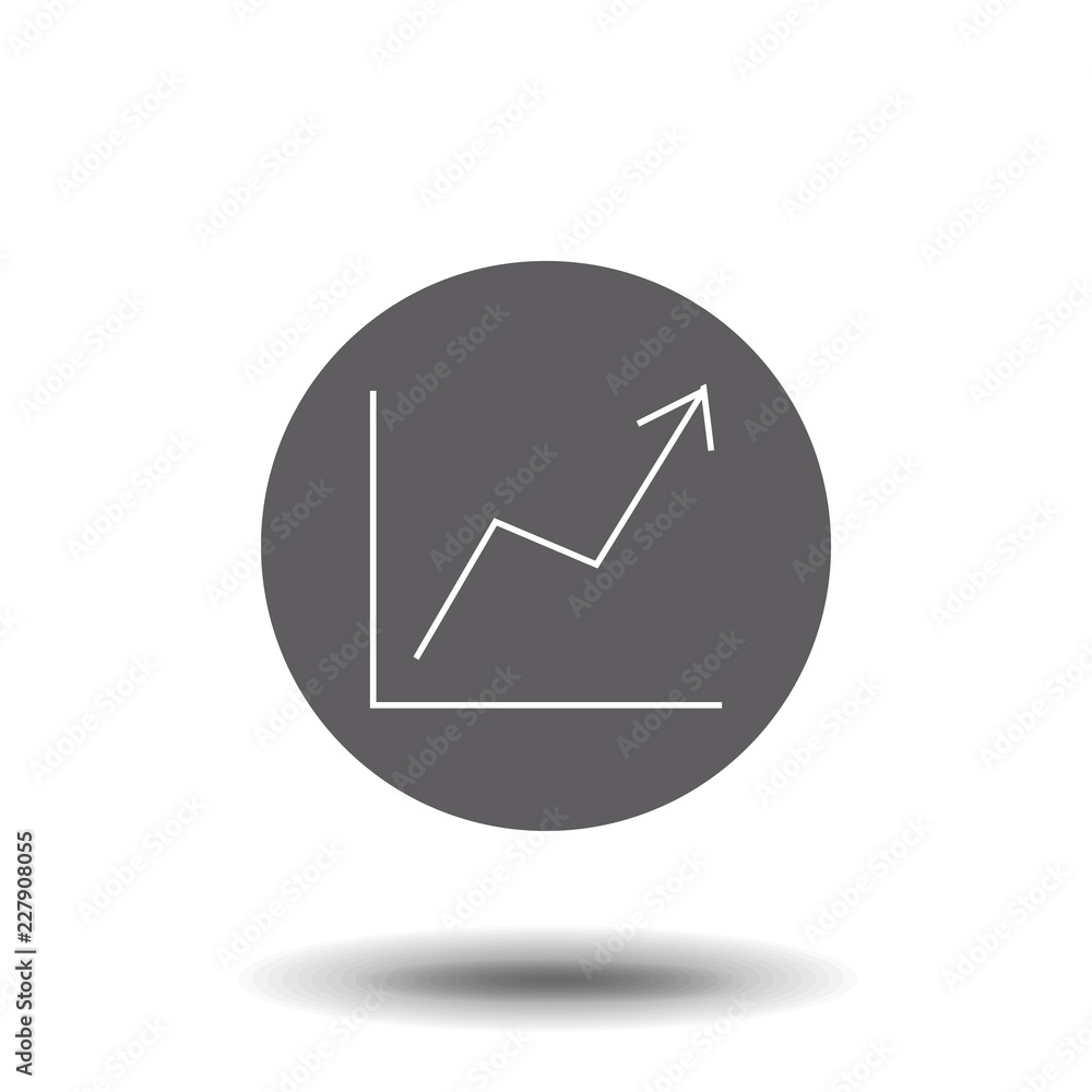 Business growing graph line icon, Infographic, finance and managment vector graphics, a linear pattern on a white background, eps 10. Business growing graph line icon, Infographic, finance and managment vector graphics, a linear pattern on a white background, eps 10.