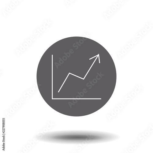 Free Download Business growing graph line icon, Infographic, finance and managment vector graphics, a linear pattern on a white background, eps 10. - GFXLoad