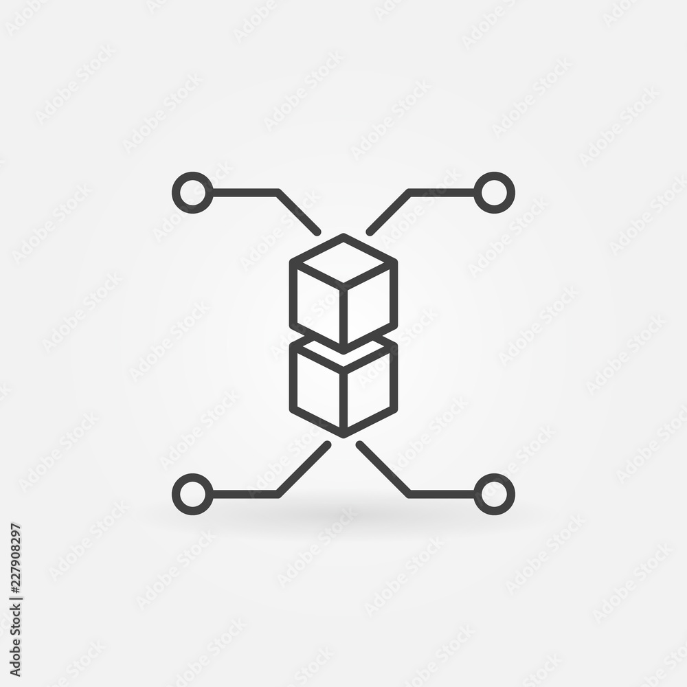 Blockchain vector linear concept icon Blockchain vector linear concept icon