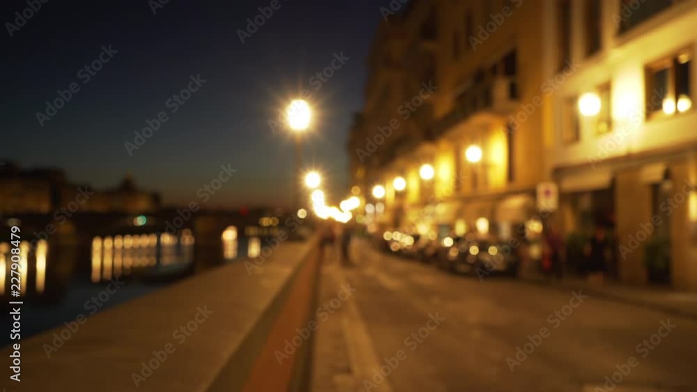 View of the Arno River in Florence Italy in the evening View of the Arno River in Florence Italy in the evening