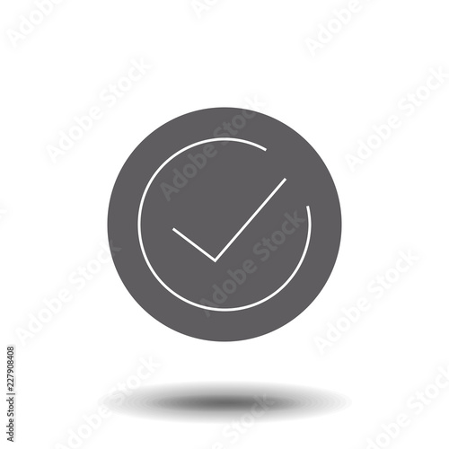 Free Download Ok Check Approved Line Icon Vector - GFXLoad