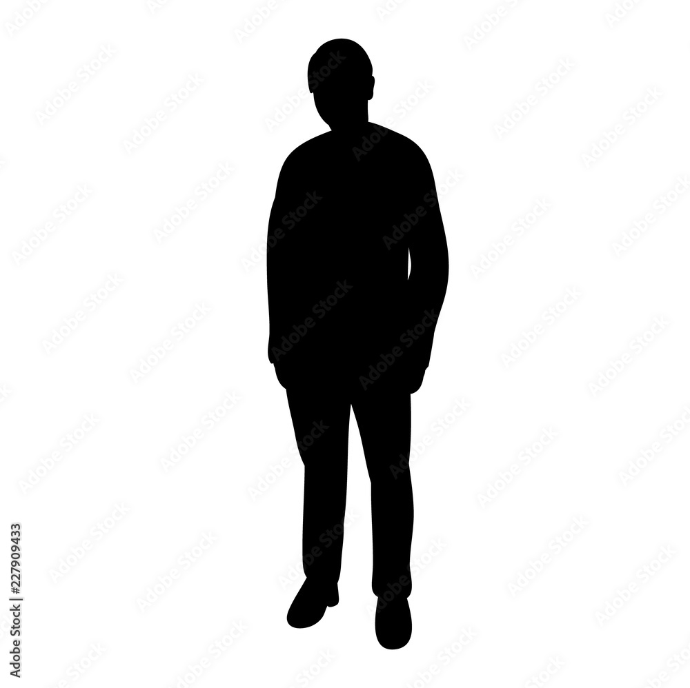 white background silhouette of a guy