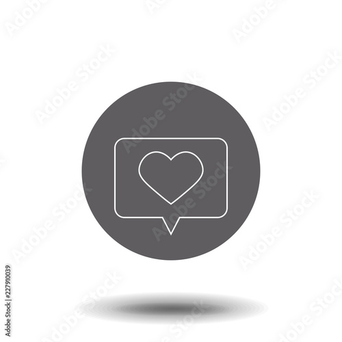 thin line heart like love icon. flat stroke style trendy modern lineart logotype graphic art design element isolated on white background. concept of follower emblem for community or good blog post