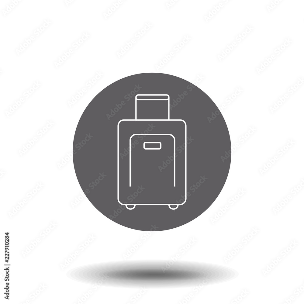 Line icon- travel bag. Outline concept for websites, infographic, mobile applications. Vector illustration on white background Line icon- travel bag. Outline concept for websites, infographic, mobile applications. Vector illustration on white background
