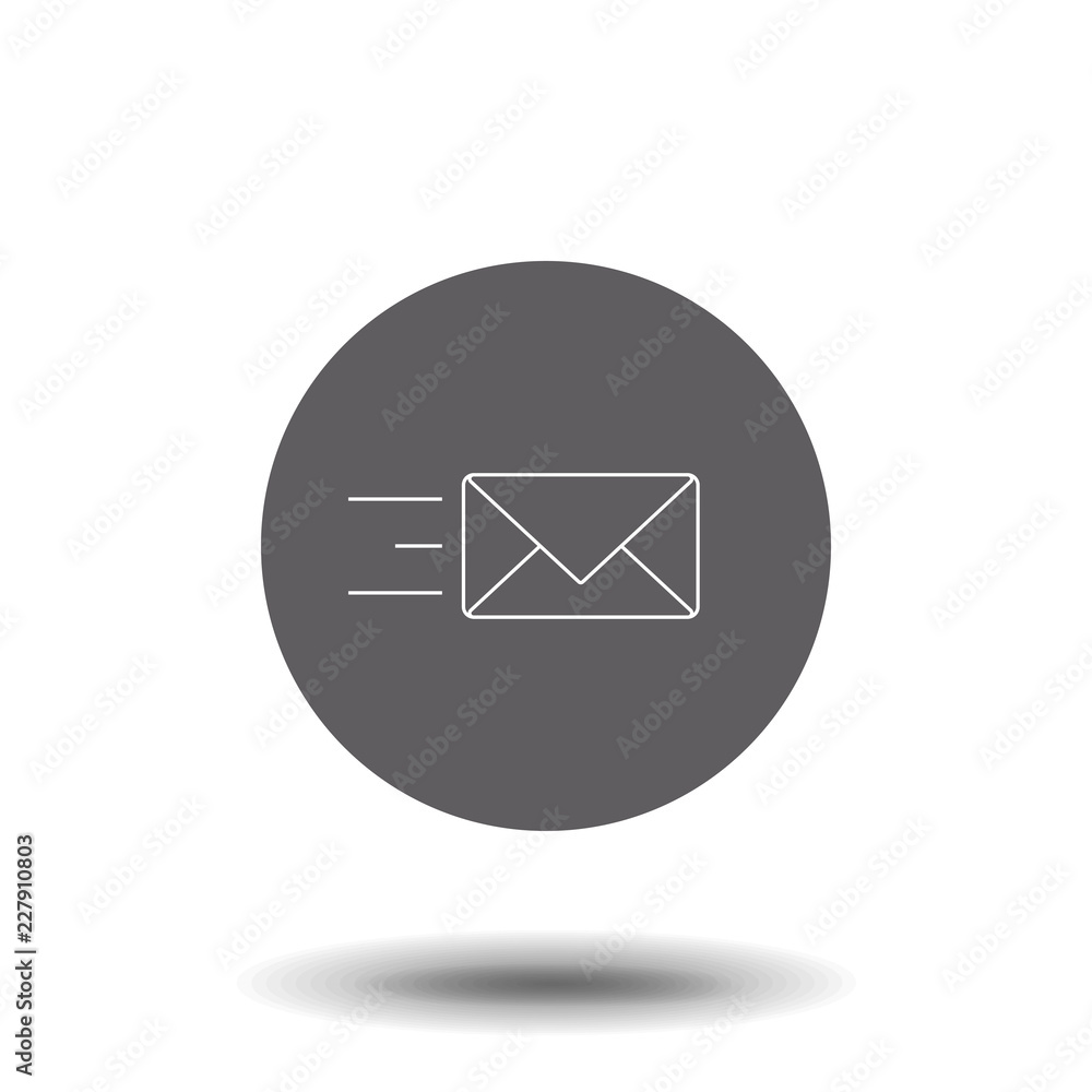 Line icon- Sending a message outline vector sign, linear style pictogram isolated on white. Symbol, logo illustration. Line icon- Sending a message outline vector sign, linear style pictogram isolated on white. Symbol, logo illustration.