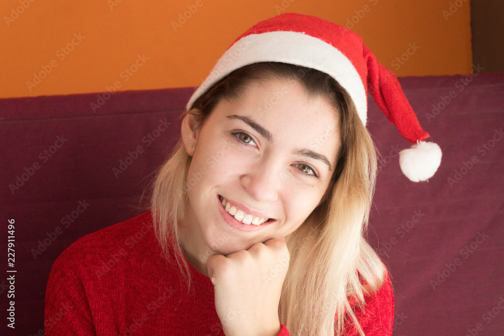 happy young pretty girl at christmas happy young pretty girl at christmas
