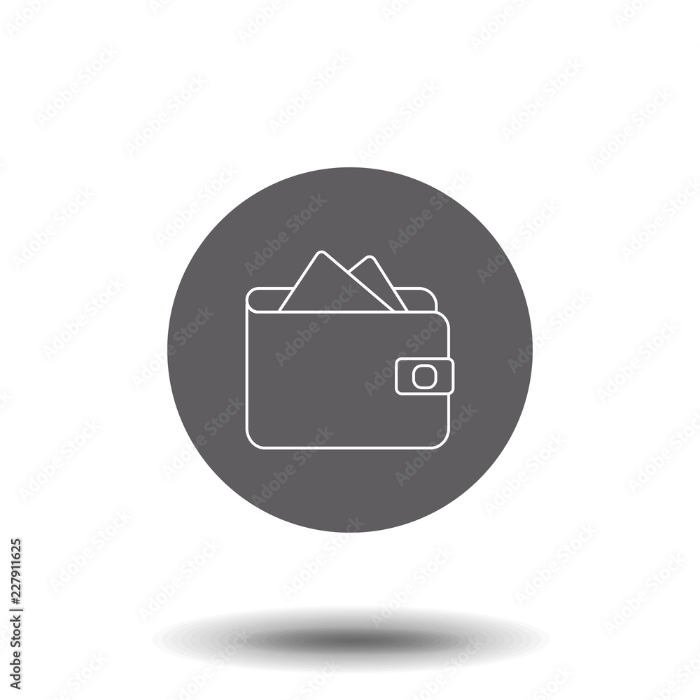 Modern wallet line icon. Premium pictogram isolated on a white background.  Vector illustration. Stroke high quality symbol. Wallet icon in modern line  style. Stock-Vektorgrafik | Adobe Stock