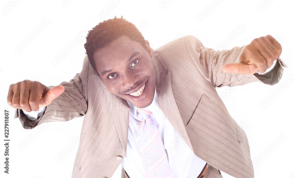 top view of successful businessman top view of successful businessman