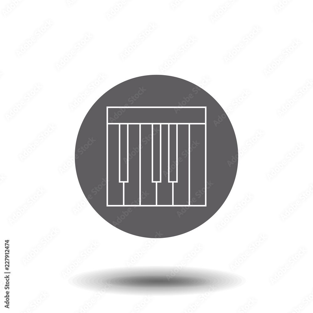 Piano keys line icon, outline vector sign, linear style pictogram isolated on white. Midi keyboard Symbol, logo illustration. Piano keys line icon, outline vector sign, linear style pictogram isolated on white. Midi keyboard Symbol, logo illustration.