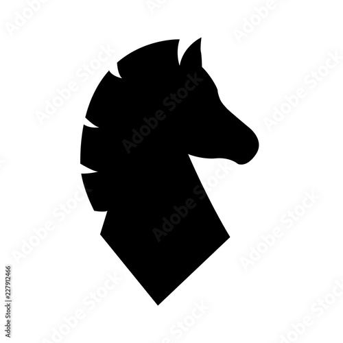 Horse head icon, logo on white background