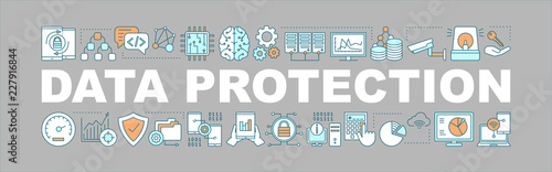 Data protection word concepts banner