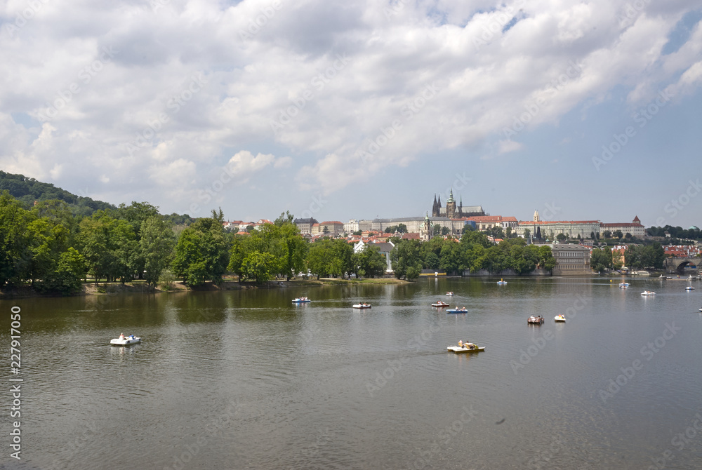 Obraz premium view of the river in prague