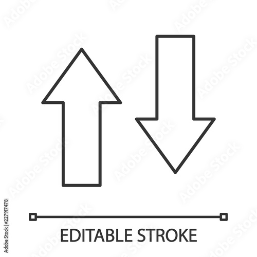Vertical swap linear icon