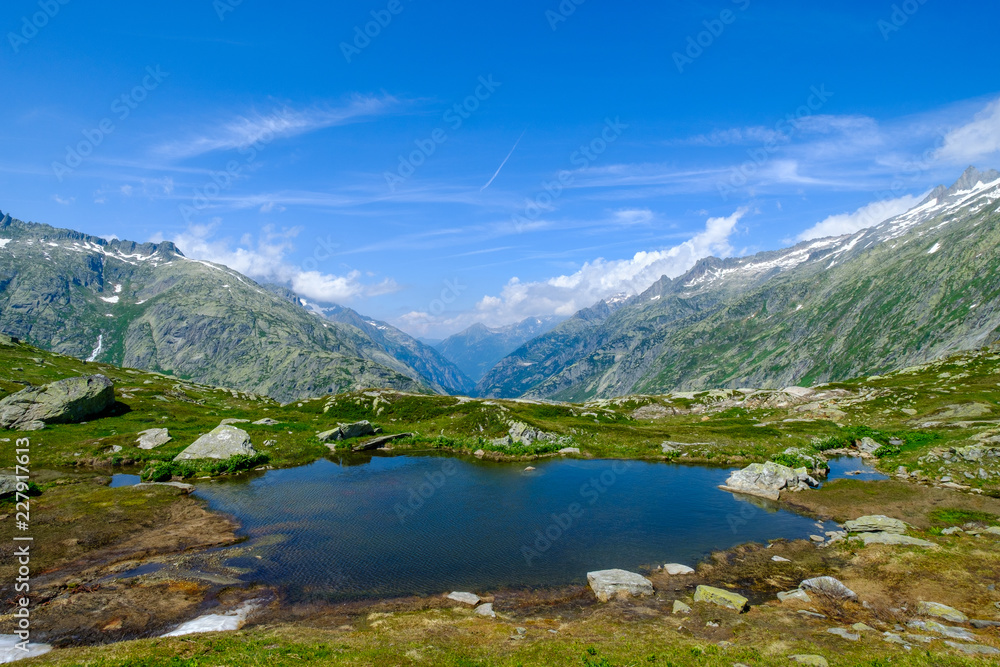 Plakat Lake in Switzerland mountains, near Grimsel pass