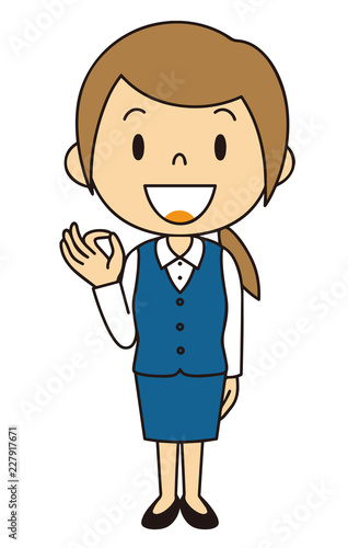 女性 Ol 事務員 Okポーズ 立ち姿 紺色の制服 Stock Illustration Adobe Stock 女性 Ol 事務員 Okポーズ 立ち姿 紺色の制服 Stock Illustration Adobe Stock