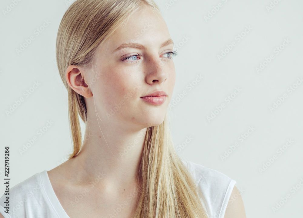 Blonde girl natural happy and beautiful woman Blonde girl natural happy and beautiful woman