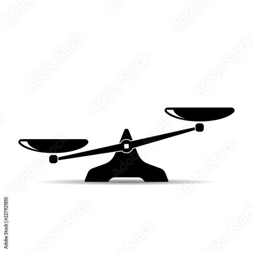 Scales icon. Vector single symbol.