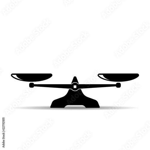 Scales icon. Vector single symbol.