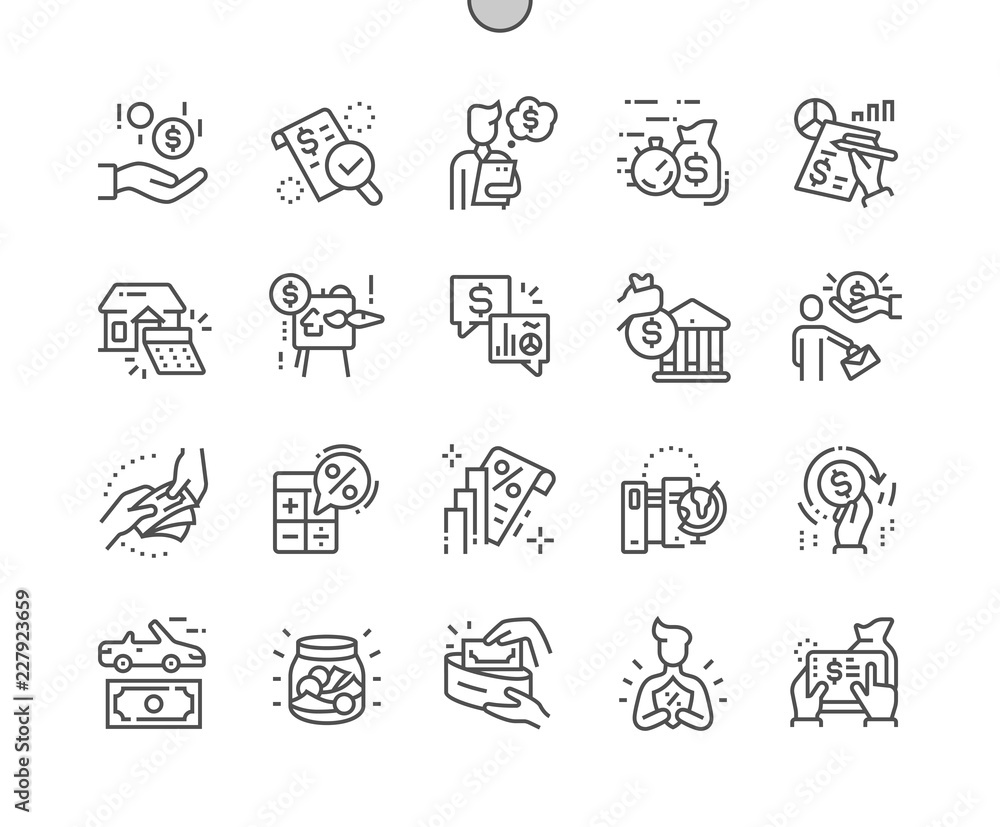 Loan Well-crafted Pixel Perfect Vector Thin Line Icons 30 2x Grid for Web Graphics and Apps. Simple Minimal Pictogram Loan Well-crafted Pixel Perfect Vector Thin Line Icons 30 2x Grid for Web Graphics and Apps. Simple Minimal Pictogram