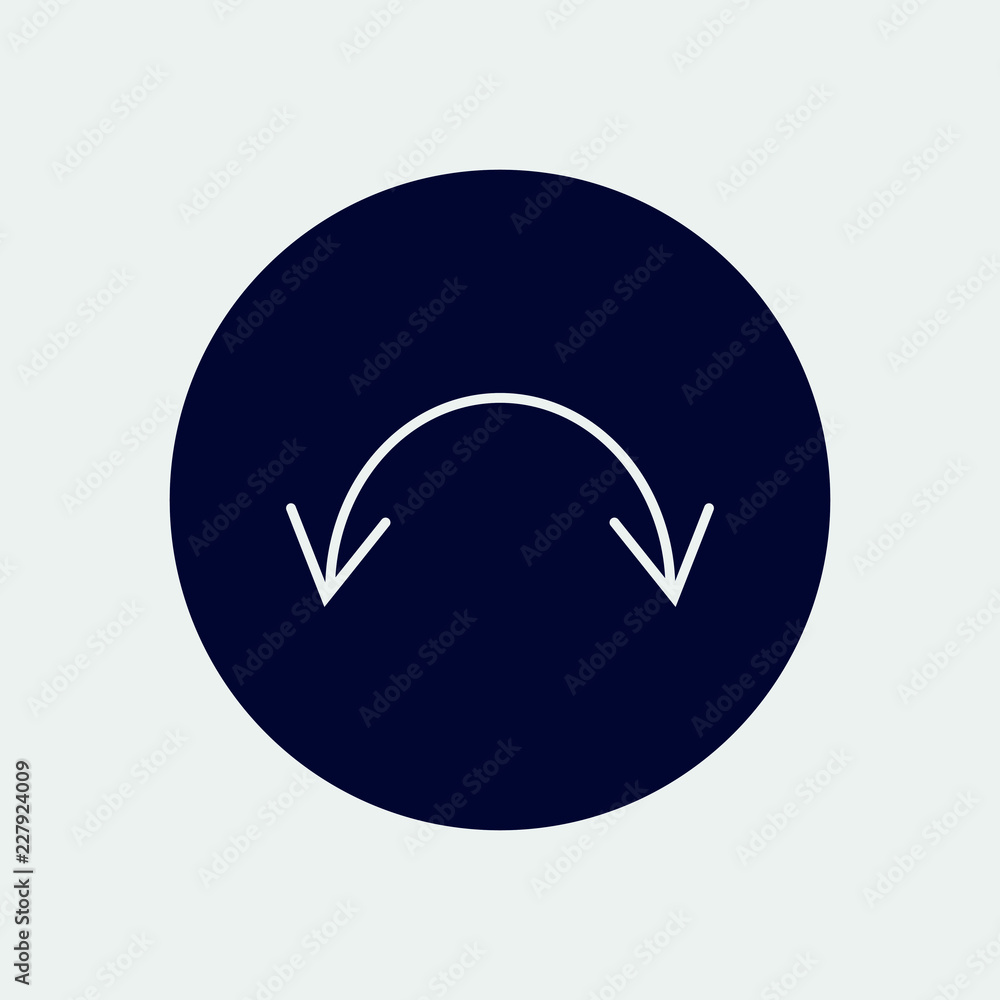 curve arrow icon, vector illustration. curved arrow curve arrow icon, vector illustration. curved arrow