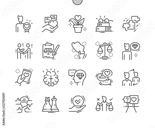 Ethics Well-crafted Pixel Perfect Vector Thin Line Icons 30 2x Grid for Web Graphics and Apps. Simple Minimal Pictogram