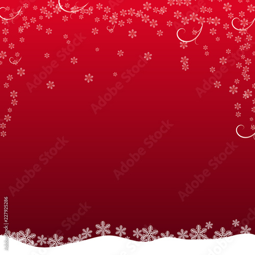 Christmas snowflake with night star light and snow fall abstract bakcground vector illustration eps10