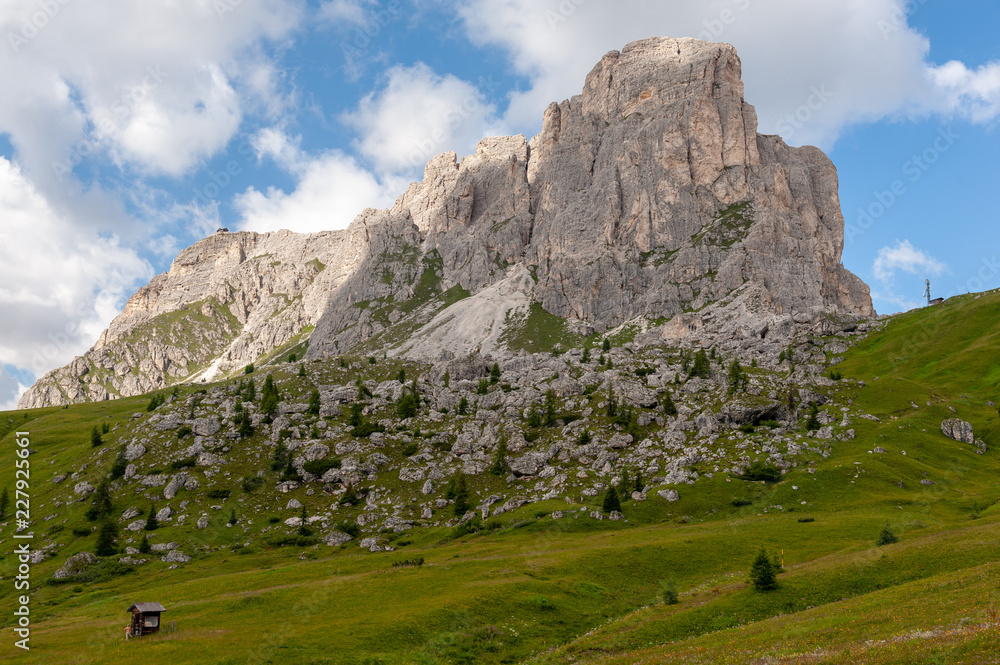 Impression of the Rugged Alpine Mountains in the Italian Dolomites on a beatiful Summer's Afternoon.