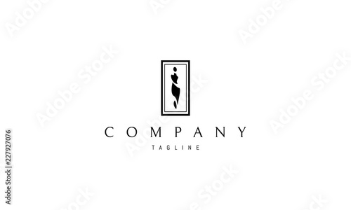 Girl Silhouette vector logo image