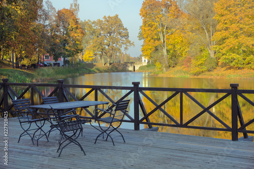 The calming autumn landscape
