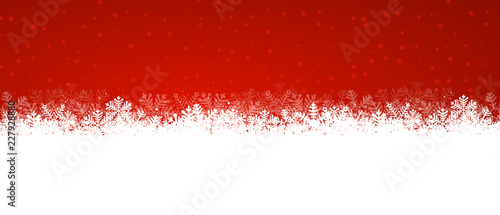 red snowy background panorama