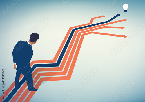 Options. Searching for the right way. Business vector concept illustration