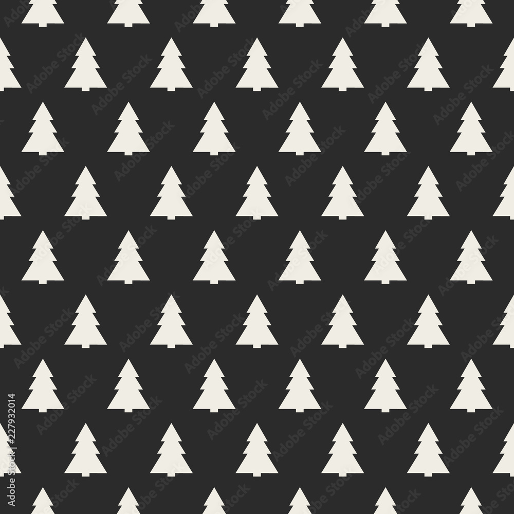 Concept of seamless pattern with modern Christmas trees. Vector. Concept of seamless pattern with modern Christmas trees. Vector.