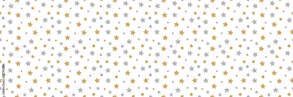 Seamless texture with hand drawn stars. Vector. - obrazy, fototapety, plakaty 