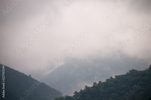 fog over the mountains of canoves