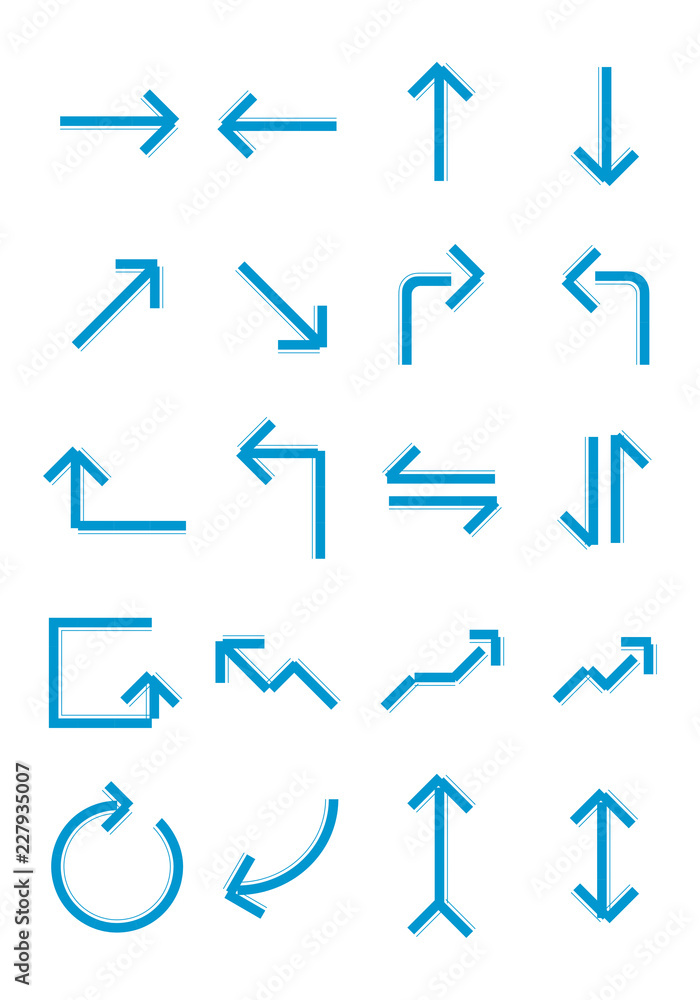 Arrow sign icon set, vector illustration Arrow sign icon set, vector illustration