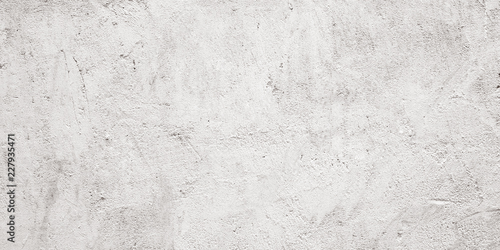 Fototapeta premium Blank grunge gray and white cement wall texture background, interior design background, banner