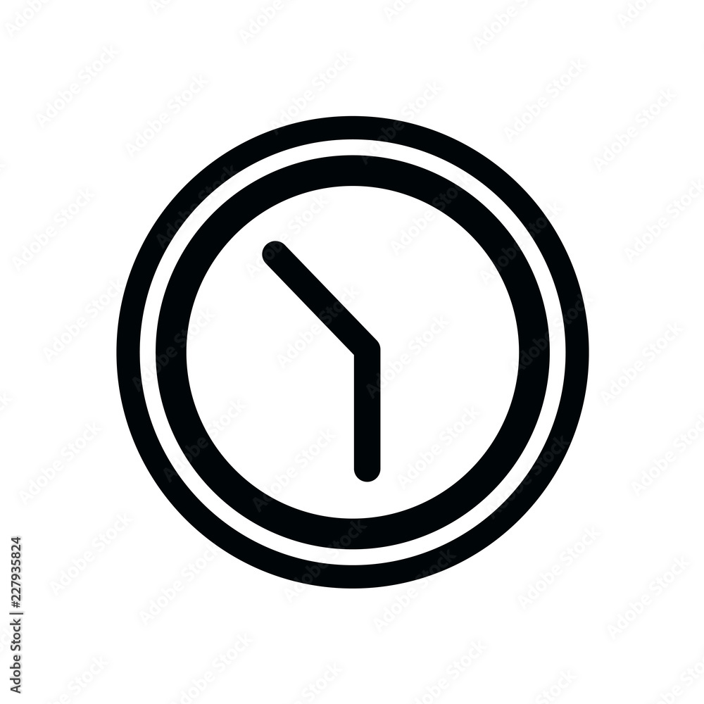 clock icon isolated on white background clock icon isolated on white background