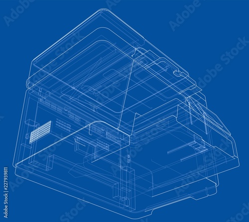 Printer concept. Vector