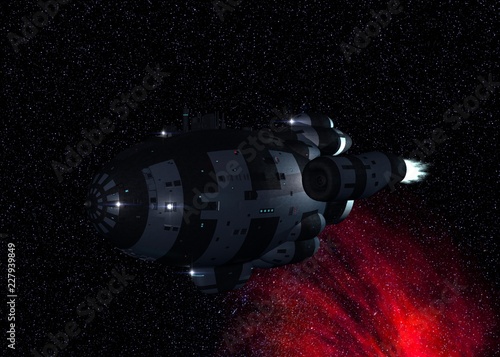 Deep Space Vessel 3d-Rendering © weirdmedia