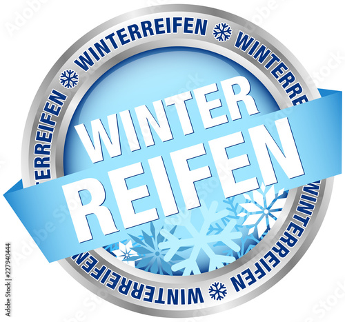 Button Banner "Winterreifen" blau/silber