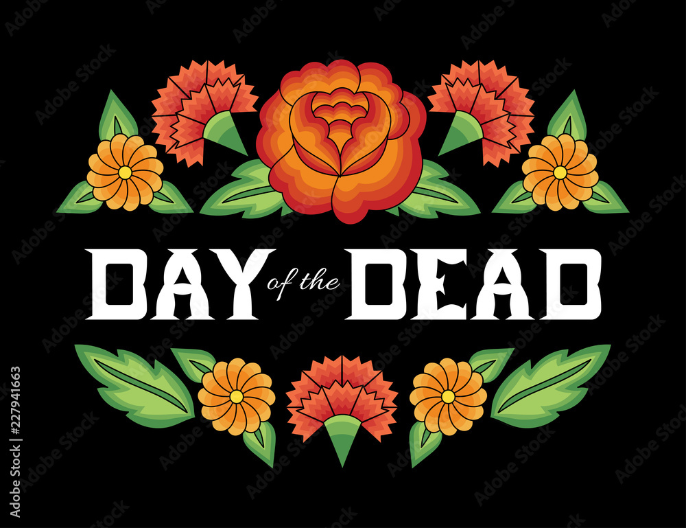Day Of The Dead Flower Art