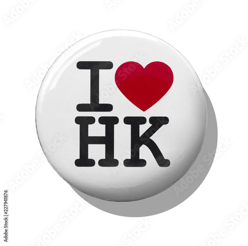 An I love Honk Kong badge