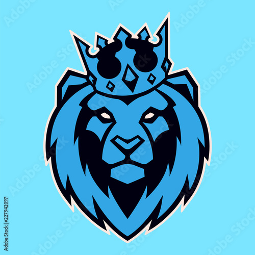 Fototapeta Naklejka Na Ścianę i Meble -  Lion in Crown Vector Mascot