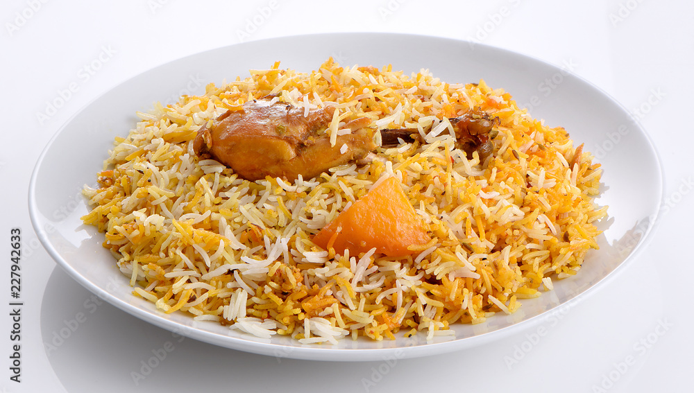 Chicken Hyderbadi Biryani, A most delicious food in Pakistan and India Chicken Hyderbadi Biryani, A most delicious food in Pakistan and India