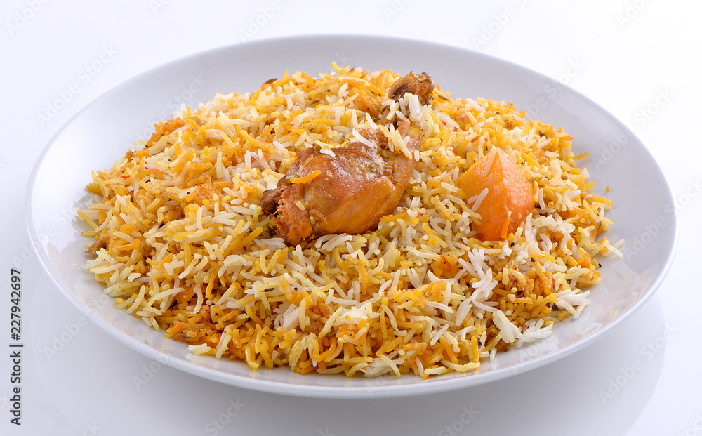Chicken Hyderbadi Biryani, A most delicious food in Pakistan and India Chicken Hyderbadi Biryani, A most delicious food in Pakistan and India