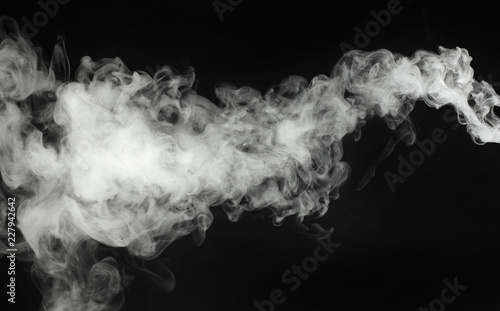 white smoke cloud on black background