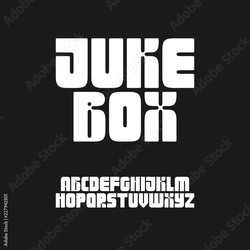 60's and 70's inspired retro style chubby display font in uppercase