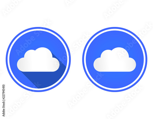 Cloud round flat icon